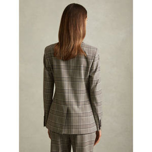 REISS TAMY Checked Slim Fit Suit Blazer